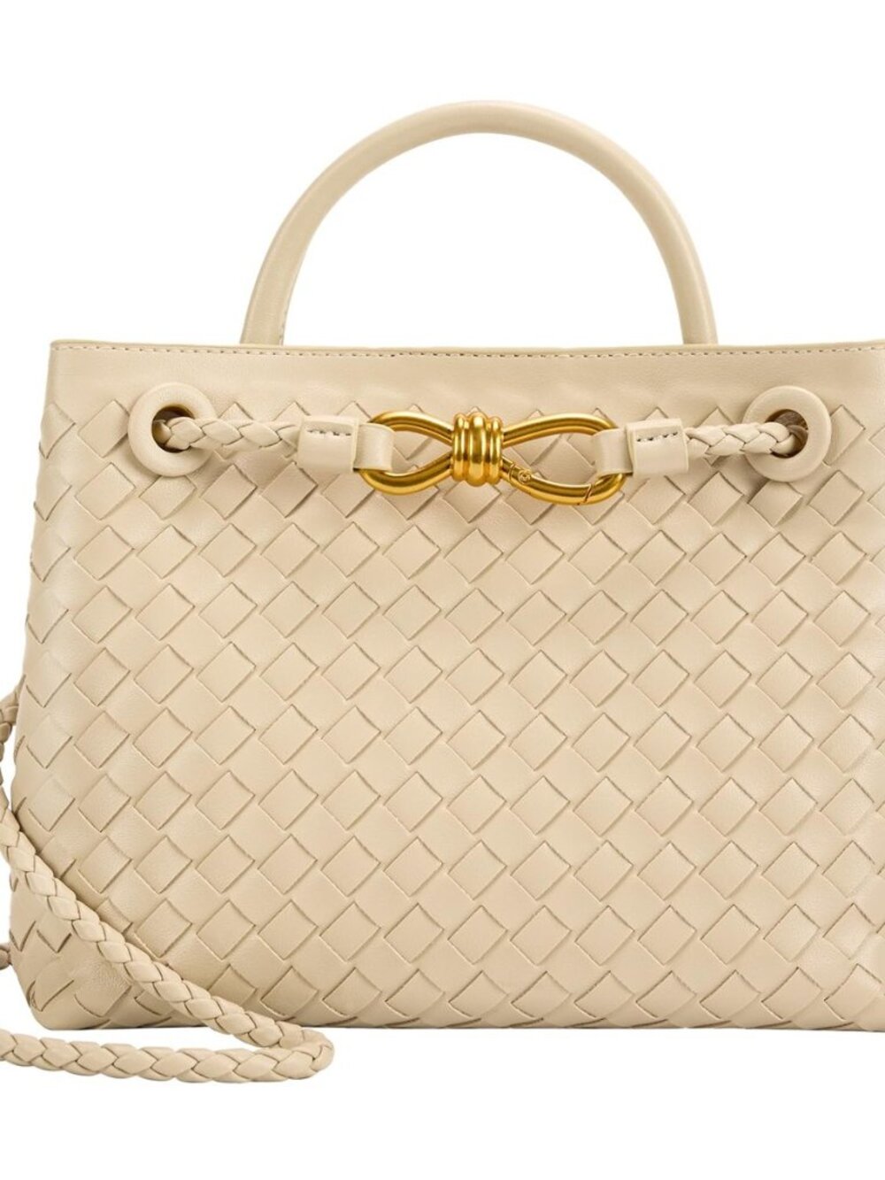 Woven Tote Bag for Women Leather Shoulder Handbag Designer Top Handle Purses